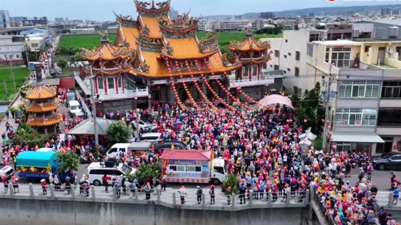 白沙屯媽祖回鑾隊伍於9日上午進入台中,有望在傍晚抵達大甲。(圖/翻攝自白沙屯媽祖網路電視台YT)