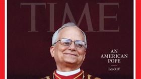 新任美籍教宗良十四世登上時代雜誌封面。（圖／翻攝自《時代雜誌》X）