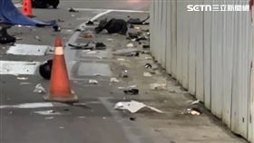 高雄三民區今（10）日凌晨發生一起4車擦撞的死亡車禍。（圖／翻攝畫面）