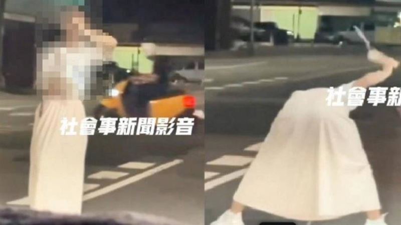 高雄白衣女　持剪刀、泰國驅鬼法器亂舞