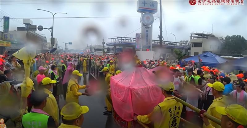 白沙屯媽祖徒步進香活動進入尾聲。(圖/翻攝畫面)