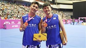 ▲台灣組合「麟榤配」王齊麟／邱相榤在台北公開賽奪下合拍首冠。（圖／中華羽協提供） 