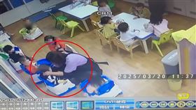 台中，豐原，托嬰中心爆虐童，用力拖拉女童摔地、用力搖晃頭部， 家長指控社會局(圖／翻攝畫面)
