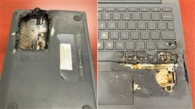 TikTok挑戰又釀禍！學生「插筆電」險燒掉教室　全校急撤離（組合圖／翻攝自Bullhead City School District #15臉書）