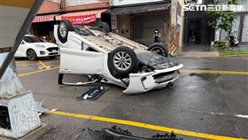 酒駕,台中,大雅,車禍,翻車,肇事（圖／翻攝畫面）