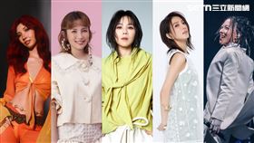 金曲獎入圍名單即將公佈，左起Karencici、魏如萱、蔡健雅、戴佩妮、竇靖童。（圖／資料照）