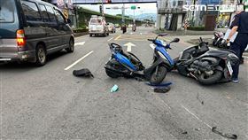 ▲新北市環河東路一段發生機車對撞事故，黃姓老翁送醫不治。（圖／翻攝畫面）