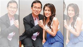 顏冠得（左）陪薛楷莉（右）走過削凱子風波，最後卻離婚收場。（翻攝自搜狐）
