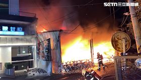 新／彰鋰電池倉儲大火　緊鄰旅館住客慌逃（圖／翻攝畫面）