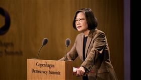 蔡英文於哥本哈根民主高峰會演說（圖／蔡英文辦公室提供）