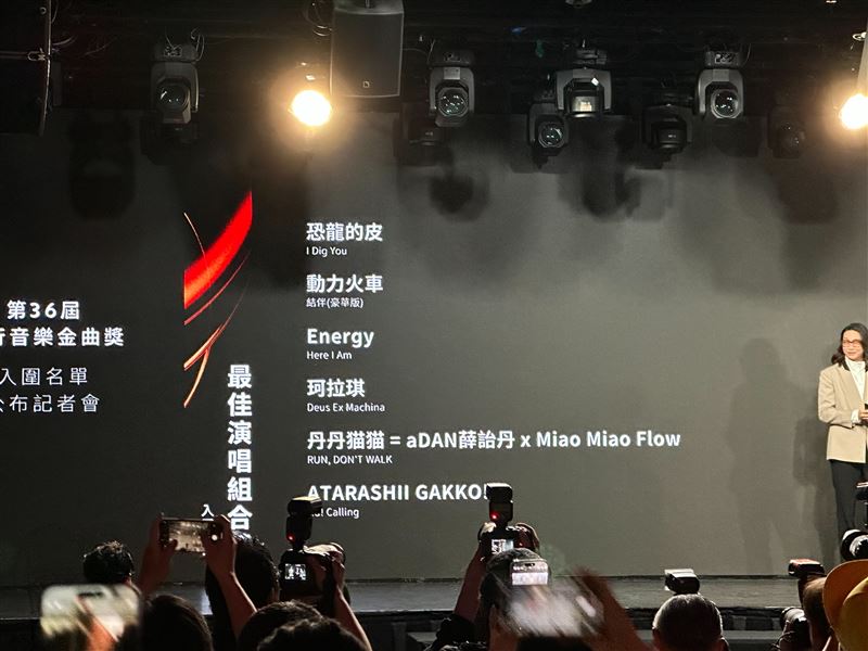 金曲獎最佳演唱組合入圍名單。（圖／記者鄭尹翔攝影）