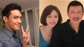 李銓（左）早年參與棒棒堂男孩成名，當年人氣極高。過去曾與余天（右）女兒余筱萍（中）談姐弟戀。（翻攝自臉書）