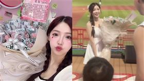 啦啦隊,新有菜,李恩菲,菲菲,小龍女,味全龍,天母,中信兄弟,花束,現金(圖/菲菲IG、Threads)
