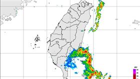 氣象署在今（15）天10:20發布大雨特報。（圖／翻攝自氣象署）