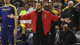 ▲勇士等不到柯瑞（Stephen Curry），季後賽提前淘汰。（圖／美聯社／達志影像）