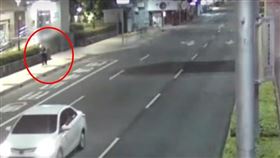 偷拍狼事後還大搖大擺地離開，相當若無其事。（圖／翻攝畫面）