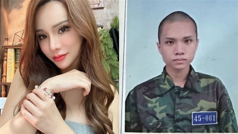 小A辣「當兵平頭照」曝光。（圖／翻攝自小A辣臉書）