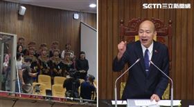 來自屏東的希望兒童合唱團在立法院議場清唱，連韓國瑜都受感染喊「伊啦！」