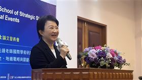 ▲盧秀燕17日在淡江戰略研究所活動上拋出「7安」。（圖／記者蘇晏男攝影）