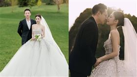 汪小菲與馬筱梅婚紗照曝光。（圖／翻攝自時尚新娘官方微博）