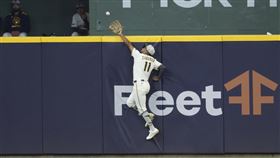 ▲奇里歐（Jackson Chourio）沒收追平轟，中止雙城13連勝。（圖／美聯社／達志影像）