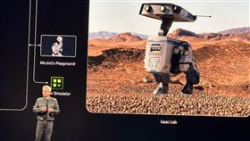 ▲AI教父黃仁勳舉行專題演講，聚焦智慧運算、機器人等。（圖／記者余國棟攝影）