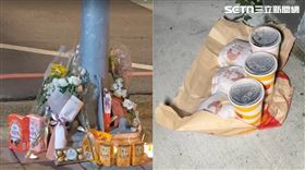 三峽國中,北大國小,新北市,車禍,餐點,蠟燭,花束,學區,傷者,學生▲圖片描述。（圖／翻攝畫面）