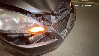 疑未禮讓幹道車！高雄2車相撞「翻一圈」