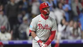 ▲舒瓦伯（Kyle Schwarber）敲出大聯盟生涯第300轟。（圖／美聯社／達志影像）