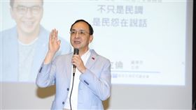 ▲朱立倫出席「賴清德就職一週年 執政滿意度民意調查」記者會。（圖／國民黨提供） 