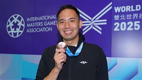 ▲台灣「蝶王」許志傑世壯運復出，在50公尺蝶式奪銅。（圖／世壯運執委會提供）