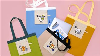 GU限量爽爽貓　小勞撫摺疊收納包必收