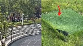 大陸重慶對外經貿學院昨天（19日）發生一起悲劇，一名男學生墜入用木板遮擋的化糞池，不幸溺斃。（圖／翻攝自微博）