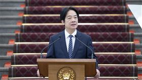 賴清德總統發表執政周年談話。（圖／總統府提供)