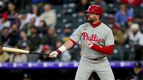 ▲舒瓦伯（Kyle Schwarber）敲出本季第17轟。（圖／美聯社／達志影像）