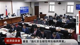 立法院經濟委員會今日藍綠白互槓，激烈場面讓主席得緊急喊休息才有辦法止戰。（圖／翻攝自YT＠國會頻道）