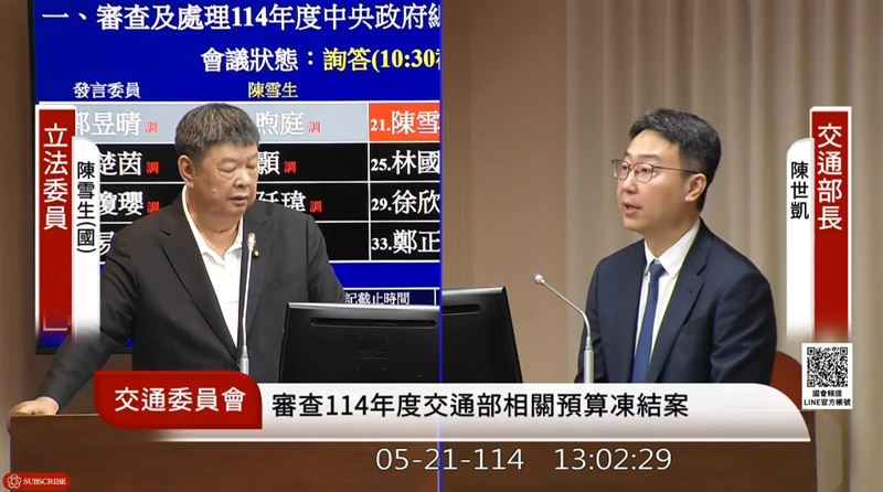 陳雪生稱，高齡換照年紀擬下修，他是受害者。（圖／翻攝自國會頻道）