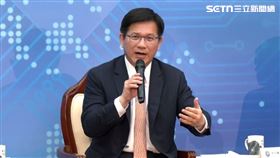 ▲外交部茶敘，林佳龍回答提問（圖／翻攝畫面）