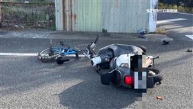 女闖燈自摔! 機車噴剷鐵馬騎士 83歲翁亡