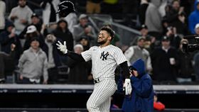 ▲多明奎茲（Jasson Dominguez）敲出洋基2022年後首支再見壘打。（圖／路透社／達志影像）