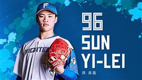 ▲「台灣至寶」孫易磊，成為日本火腿支配下選手，穿上96號球衣。（圖／翻攝自日本火腿隊X）