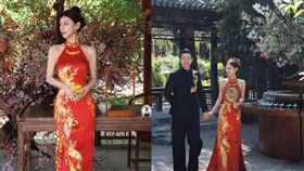 馬筱梅日前剛在北京辦完婚禮，再度於社群分享婚禮期間的中式婚紗照。（圖／翻攝自IG）