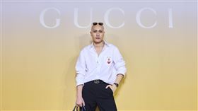 黃宣出席時尚活動，自曝「全裸騎車」旅遊經歷。（圖／GUCCI TAIWAN提供）