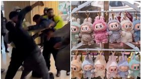 英國顧客為了買Labubu大排長龍，甚至全武行拳腳相向。（圖／翻攝X）