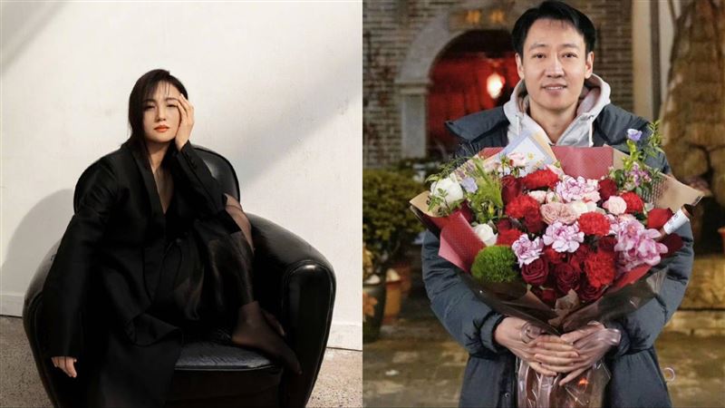 辛柏青（右）痛別愛妻朱媛媛（左）。（圖／翻攝自微博）