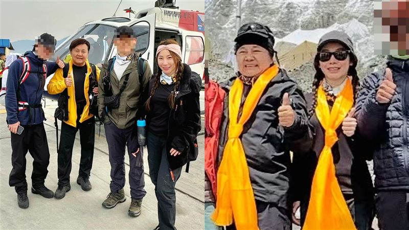 眭澔平(左圖左2)挑戰聖母峰卻重病下撤,驚險經歷引發關注。下山後沒多久,他又指稱遭到曾格爾(左圖右1)遭控詐騙,希望透過陳情盼討回公道。但曾格爾的官網、YT、IG通通空白一片,居住處早被法拍,行蹤成謎。(圖/翻攝自曾格爾臉書)