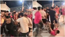 彰化,和美,遶境,大亂鬥,神尊,倒地（圖／翻攝爆料公社）