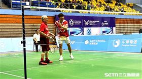 ▲李洋與林友茂再世壯運合拍進行表演賽。（圖／記者蔡厚瑄攝影）