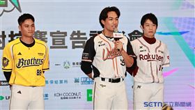 ▲2025中職明星對抗賽宣告記者會，統一獅球員潘傑楷拉票。（圖／記者劉彥池攝影）