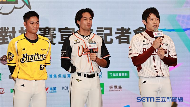 2025中職明星對抗賽宣告記者會，樂天桃猿球員陳冠宇拉票。（圖／記者劉彥池攝影）